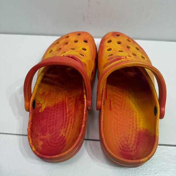 Crocs Classic Orange Tie-Dye Clogs Womens Size 8 / Mens Size 6 - Picture 4 of 8